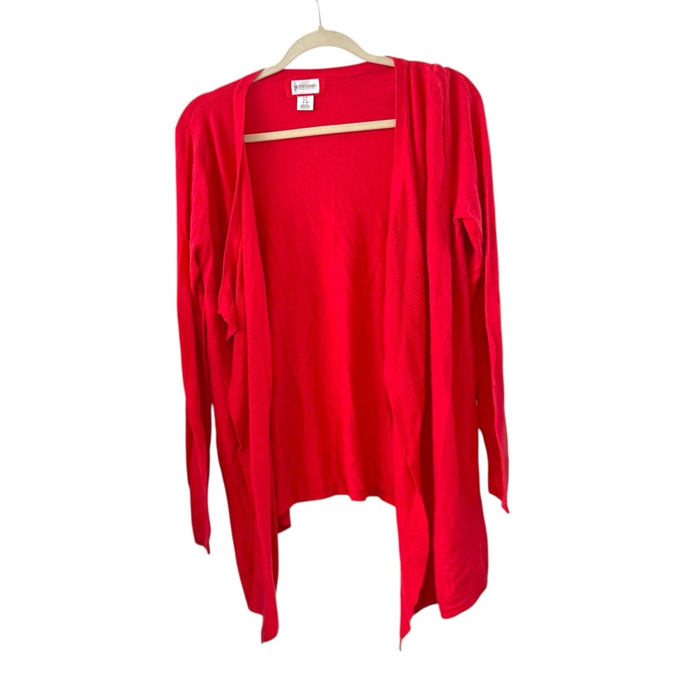Motherhood Maternity Small Red Open Front Lightweight Cardigan Sweater